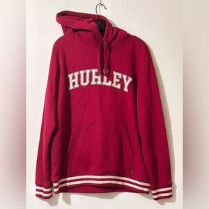 Super Soft Hurley Sweatshirt/Hoodie - Kangaroo Pocket - Red/White - Size Med.‎